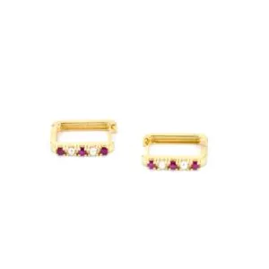 Earring Ruby and Pearls