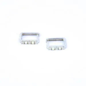 Earring White Gold with Diamond and Pearls